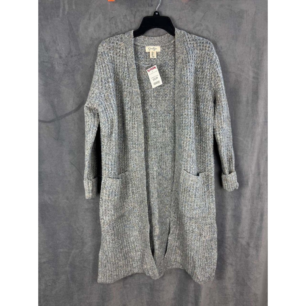 NWT Jessica Simpson‎ Long Cardigan Sweater Size S Marled Knit Open Front Duster